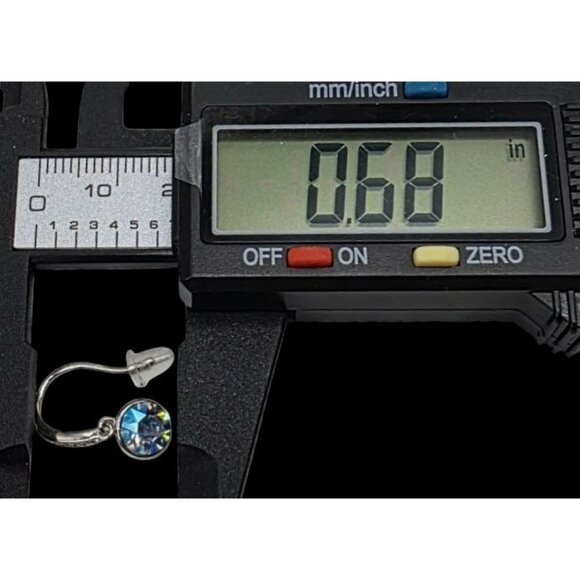 New Tocara Sterling Silver Earrings DiAmi Crystal Blue Faceted Gem Josette Hook - Picture 12 of 13